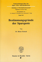 Bestimmungsgründe der Sparquote