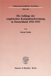 Die Anfänge der empirischen Konjunkturforschung in Deutschland 1925-1933