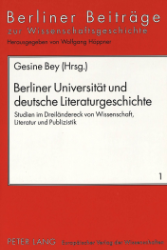 Berliner Universität und deutsche Literaturgeschichte