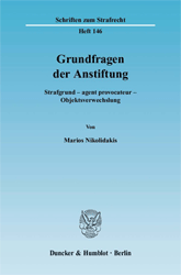 Buchcover Grundfragen der Anstiftung