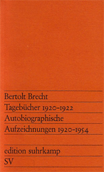 Tagebücher 1920-1922. Autobiographische Aufzeichnungen 1920-1954