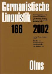 Studien zur zweisprachigen Lexikographie mit Deutsch VIII