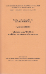 Über eine anwâ'-Tradition mit bisher unbekannten Sternnamen