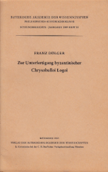 Zur Unterfertigung byzantinischer Chrysobulloi Logoi