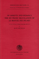 Of Shrifte and Penance - The ME Prose Translation of 'Le Manuel des Péchés'