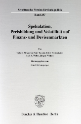 Buchcover Spekulation, Preisbildung und Volatilität auf Finanz- und Devisenmärkten