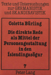 Die direkte Rede als Mittel der Personengestaltung in den Íslendingasögur