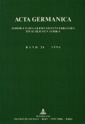 Acta Germanica. Band 20 · 1990