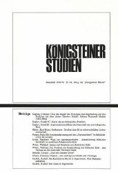 Königsteiner Studien. Jahresheft 1976/78 · 22.-24. Jahrgang der 