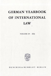 German Yearbook of International Law/Jahrbuch für Internationales Recht; Vol. 49 (2006)