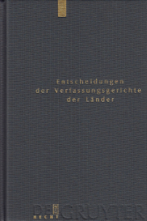 Entscheidungen der Verfassungsgerichte der Länder Band 18/2007