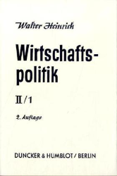 Wirtschaftspolitik. Band II/1