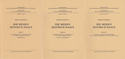 Die Messen Heinrich Isaacs