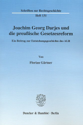 Joachim Georg Darjes und die preußische Gesetzesreform