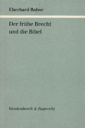 Der frühe Brecht und die Bibel