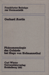 Phänomenologie der Gebärde bei Hugo von Hofmannsthal