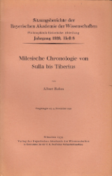 Milesische Chronologie von Sulla bis Tiberius