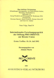 Buchcover Internationales Forschungsgespräch der Stiftung PRO ORIENTE zur Brester Union I