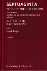 Septuaginta XII.2: Sapientia Iesu Filii Sirach