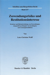 Zuwendungsrisiko und Restitutionsinteresse