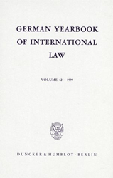 German Yearbook of International Law. Vol. 42 (1999)
