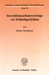 Investitionsschutzverträge vor Schiedsgerichten