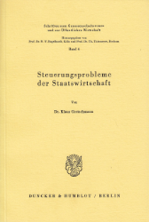 Steuerungsprobleme der Staatswirtschaft