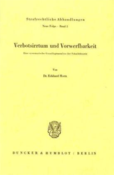 Verbotsirrtum und Vorwerfbarkeit