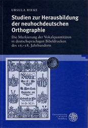 Studien zur Herausbildung der neuhochdeutschen Orthographie
