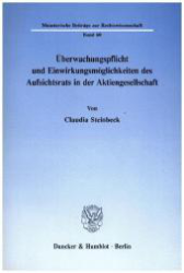 Überwachungspflicht und Einwirkungsmöglichkeiten des Aufsichtsrats in der Aktiengesellschaft