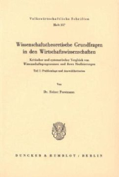 Wissenschaftstheoretische Grundfragen in den Wirtschaftswissenschaften