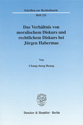 Das Verhältnis von moralischem Diskurs und rechtlichem Diskurs bei Jürgen Habermas