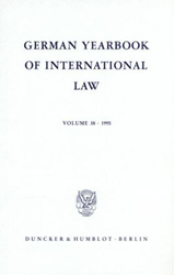 German Yearbook of International Law. Vol. 38 (1995)