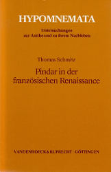 Pindar in der französischen Renaissance - Schmitz, Thomas
