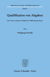 Qualifikation von Abgaben