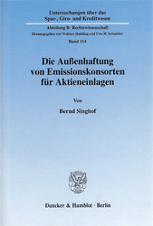 Die Außenhaftung von Emissionskonsorten für Aktieneinlagen