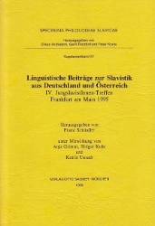 Linguistische Beiträge zur Slavistik aus Deutschland und Österreich - IV. JungslavistInnen-Treffen