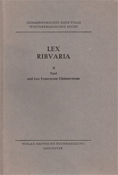Lex Ribvaria [Lex Ribuaria]. Band 2.