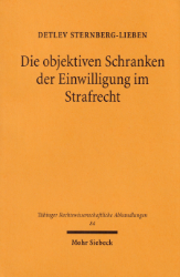 Buchcover Die objektiven Schranken der Einwilligung im Strafrecht