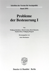 Probleme der Besteuerung I