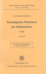 Etymologisches Wörterbuch des Altindoarischen. Lieferung 10