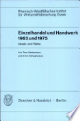 Einzelhandel und Handwerk 1965 und 1975