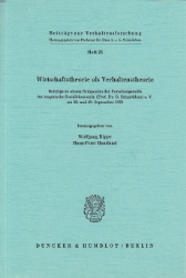 Wirtschaftstheorie als Verhaltenstheorie