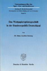 Das Wertpapieroptionsgeschäft in der Bundesrepublik Deutschland