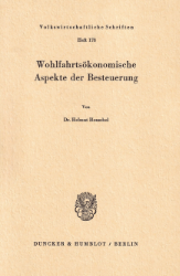 Buchcover Wohlfahrtsökonomische Aspekte der Besteuerung