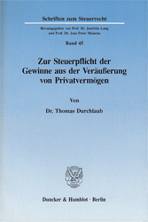 Zur Steuerpflicht der Gewinne aus der Veräußerung von Privatvermögen