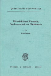 Buchcover Wirtschaftliches Wachstum, Strukturwandel und Wettbewerb