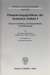 Finanzierungsprobleme der deutschen Einheit I