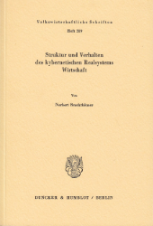 Buchcover Struktur und Verhalten des kybernetischen Realsystems Wirtschaft