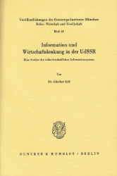 Information und Wirtschaftslenkung in der UdSSR